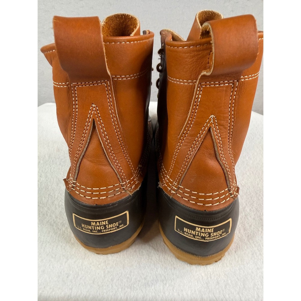 L.L. Bean Maine Hunting Shoe Mens 11 N Vtg Tan Brown Rubber Duck Boots USA - Picture 3 of 7